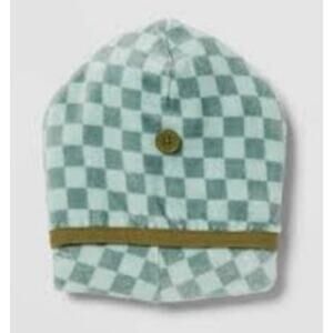 Kids' Hair Towel Green Checkered - Pillowfort™: T4956